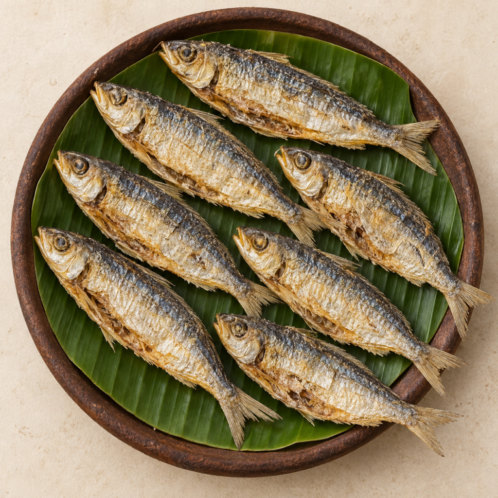 Illustrative sample: dried sardines